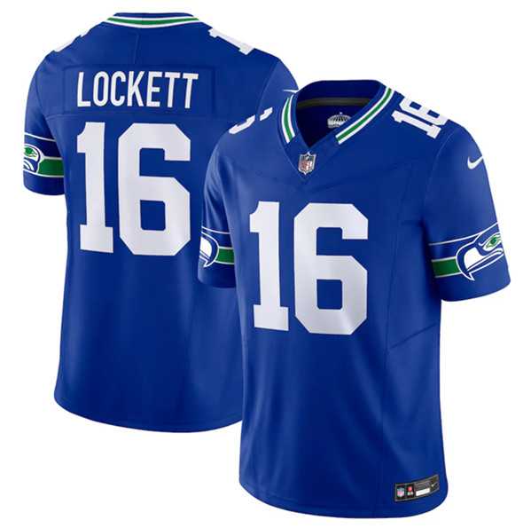 Men%27s Seattle Seahawks #16 Tyler Lockett Royal 2023 F.U.S.E. Vapor Limited Throwback Stitched Jersey->seattle seahawks->NFL Jersey